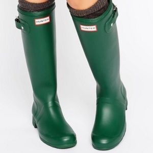 NIB Hunter Tour Tall Rain Boot | Hunter Green | 10